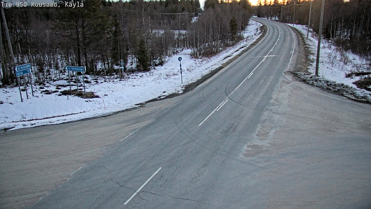 Weather Camera Image Väg 950 Kuusamo, Käylä, Kuusamo, Pohjois-Pohjanmaa