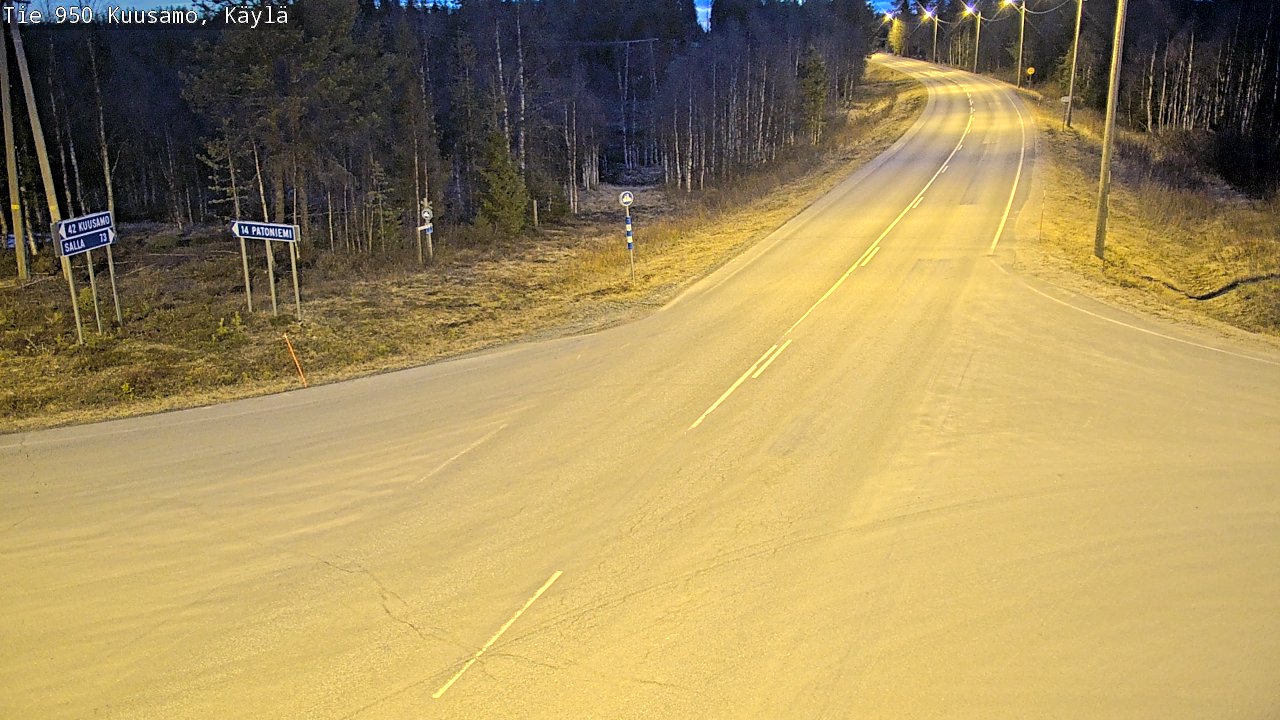 Weather Camera Image Väg 950 Kuusamo, Käylä, Kuusamo, Pohjois-Pohjanmaa
