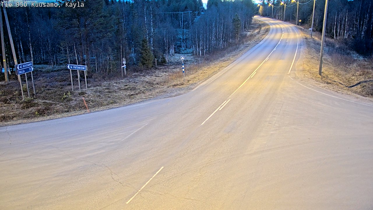 Weather Camera Image Väg 950 Kuusamo, Käylä, Kuusamo, Pohjois-Pohjanmaa