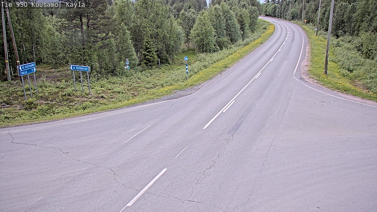 Kelikamerat Kuva Tie 950 Kuusamo, Käylä, Kuusamo, Pohjois-Pohjanmaa