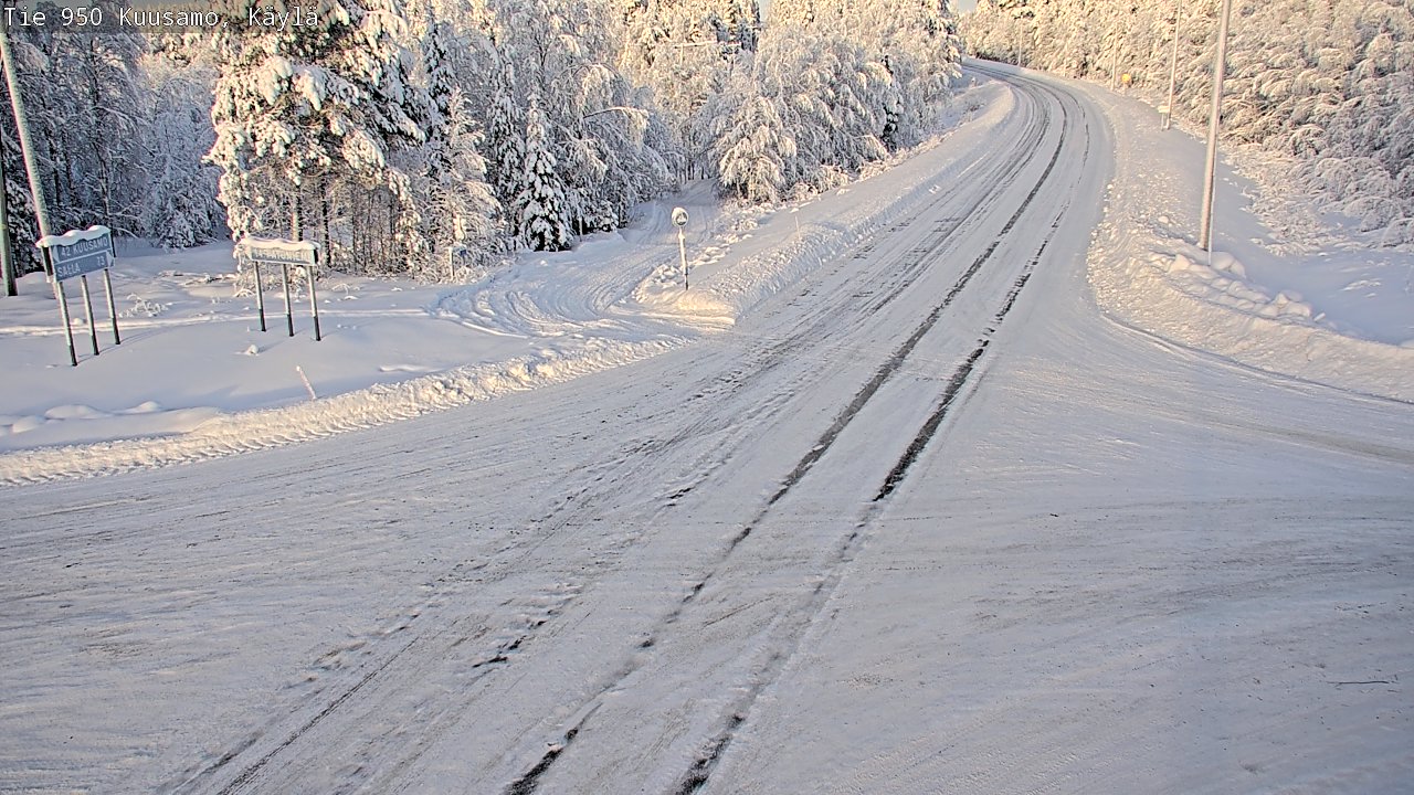 Weather Camera Image Väg 950 Kuusamo, Käylä, Kuusamo, Pohjois-Pohjanmaa