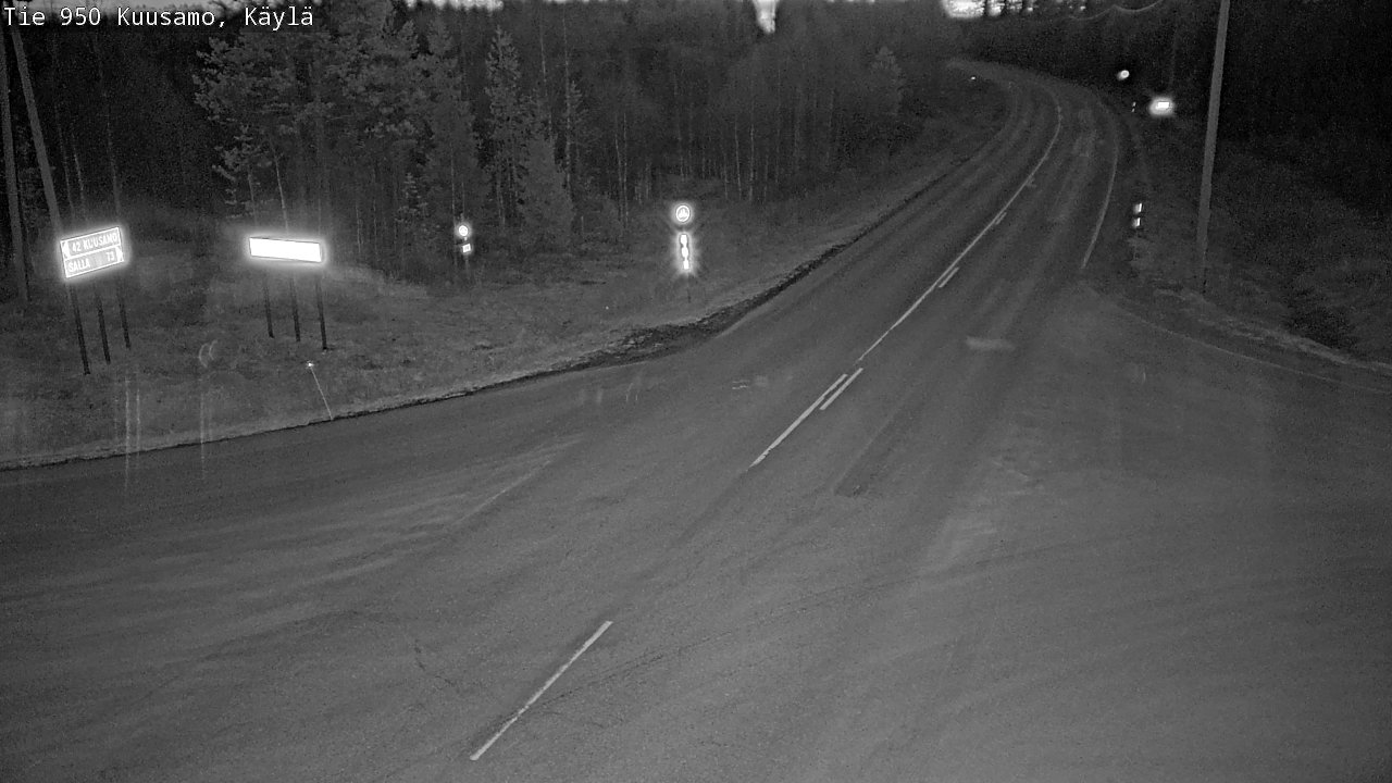 Weather Camera Image Väg 950 Kuusamo, Käylä, Kuusamo, Pohjois-Pohjanmaa