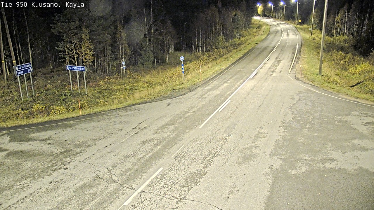 Weather Camera Image Väg 950 Kuusamo, Käylä, Kuusamo, Pohjois-Pohjanmaa