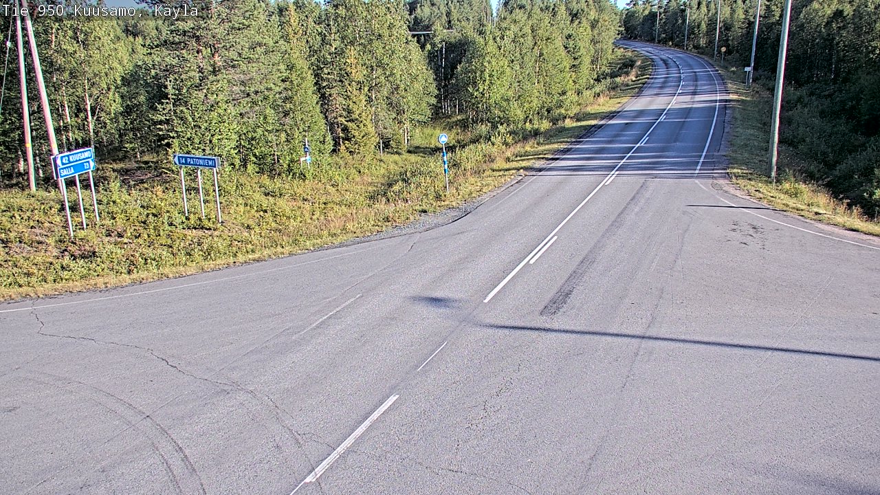 Weather Camera Image Väg 950 Kuusamo, Käylä, Kuusamo, Pohjois-Pohjanmaa
