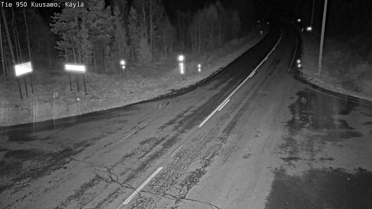 Weather Camera Image Väg 950 Kuusamo, Käylä, Kuusamo, Pohjois-Pohjanmaa