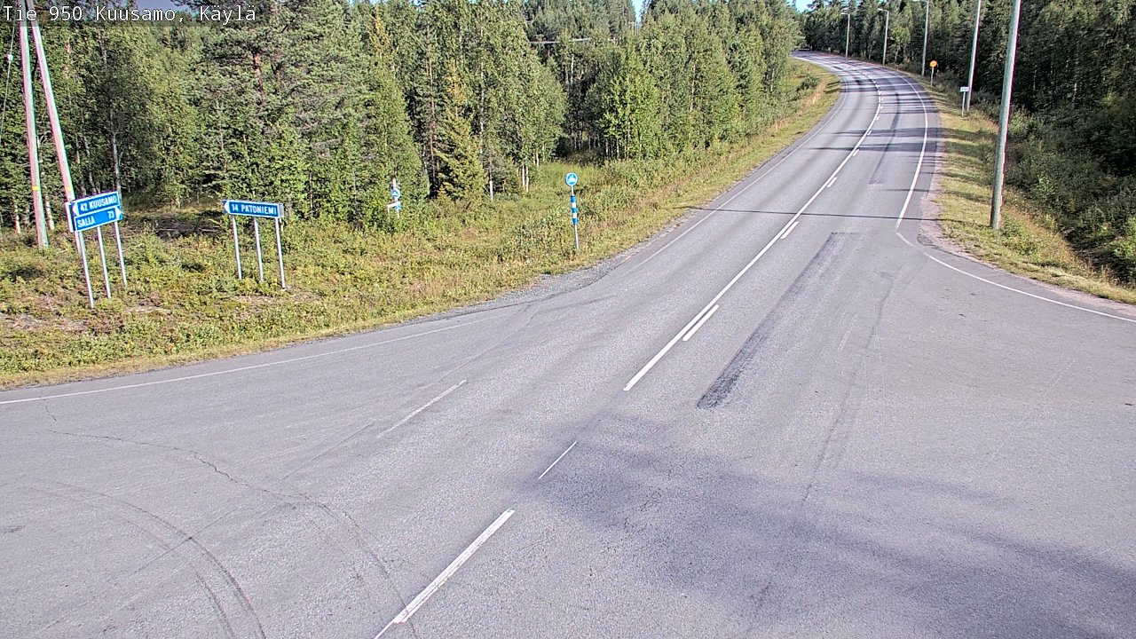 Weather Camera Image Väg 950 Kuusamo, Käylä, Kuusamo, Pohjois-Pohjanmaa