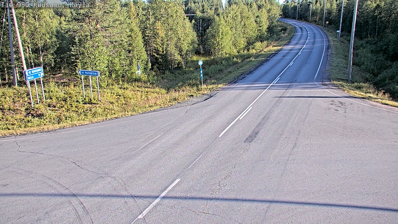 Weather Camera Image Väg 950 Kuusamo, Käylä, Kuusamo, Pohjois-Pohjanmaa
