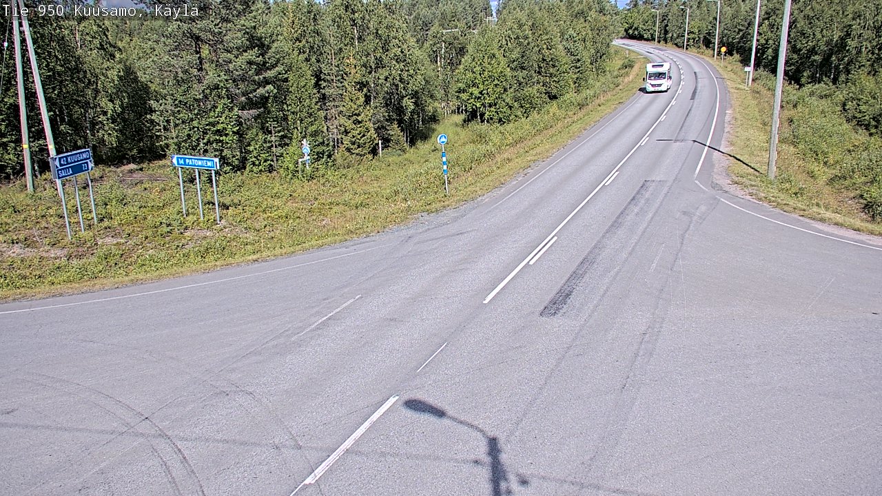 Weather Camera Image Väg 950 Kuusamo, Käylä, Kuusamo, Pohjois-Pohjanmaa