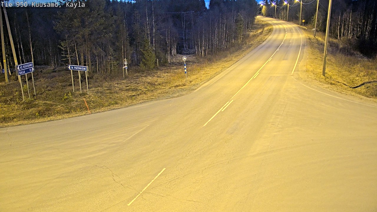 Weather Camera Image Väg 950 Kuusamo, Käylä, Kuusamo, Pohjois-Pohjanmaa