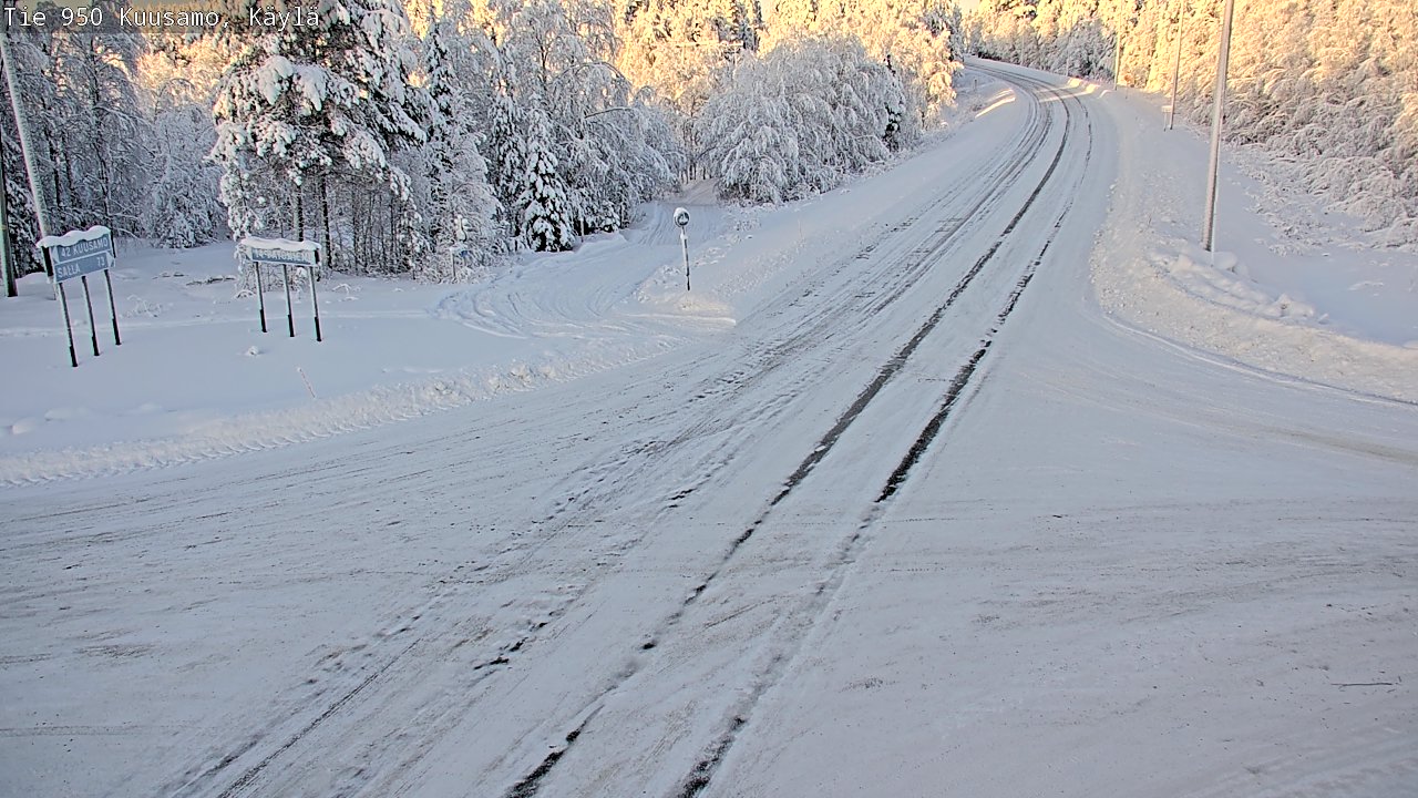 Weather Camera Image Väg 950 Kuusamo, Käylä, Kuusamo, Pohjois-Pohjanmaa