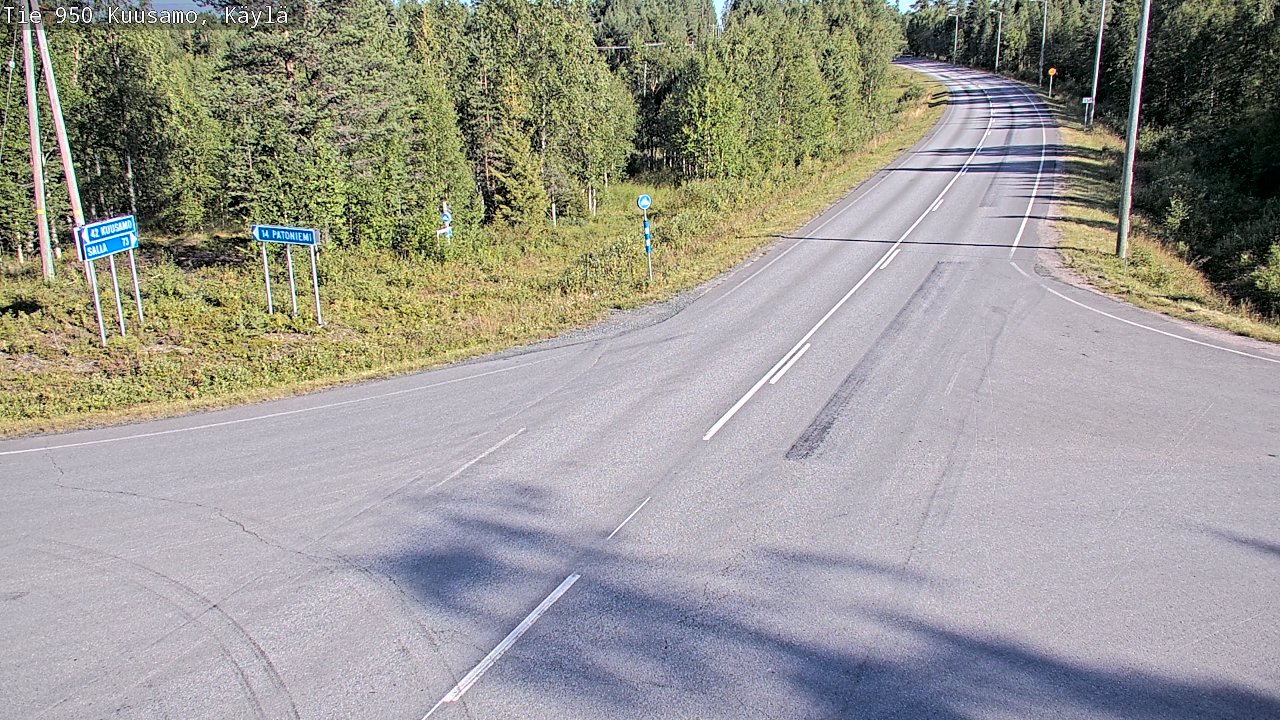 Weather Camera Image Väg 950 Kuusamo, Käylä, Kuusamo, Pohjois-Pohjanmaa