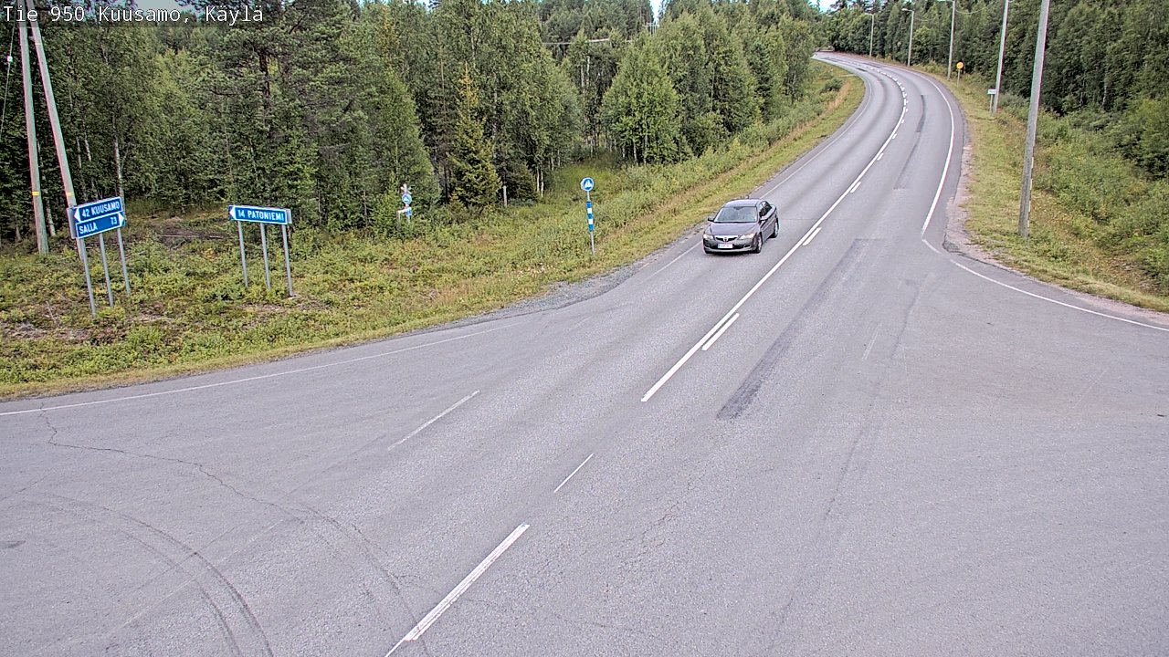 Weather Camera Image Väg 950 Kuusamo, Käylä, Kuusamo, Pohjois-Pohjanmaa