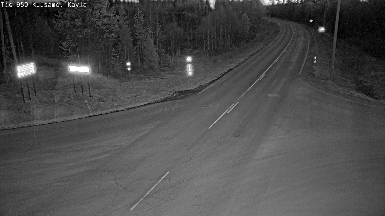 Weather Camera Image Väg 950 Kuusamo, Käylä, Kuusamo, Pohjois-Pohjanmaa