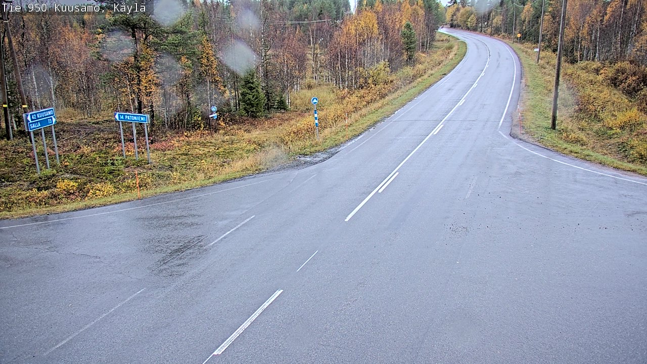 Weather Camera Image Väg 950 Kuusamo, Käylä, Kuusamo, Pohjois-Pohjanmaa