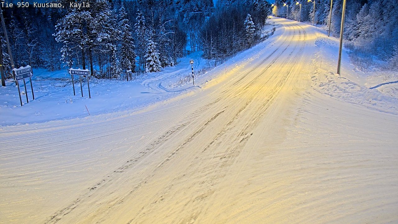 Weather Camera Image Road 950 Kuusamo, Käylä, Kuusamo, Pohjois-Pohjanmaa