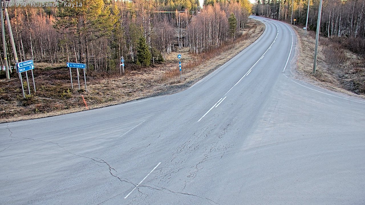Weather Camera Image Road 950 Kuusamo, Käylä, Kuusamo, Pohjois-Pohjanmaa
