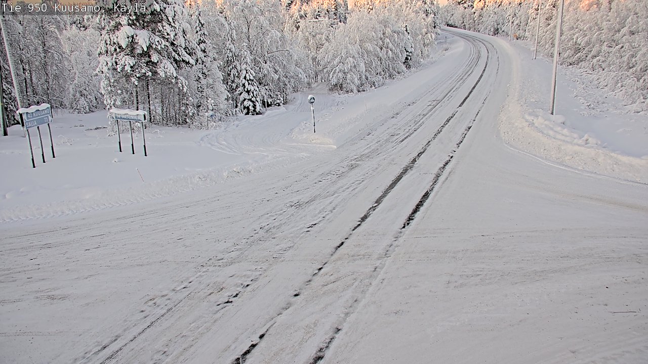 Weather Camera Image Väg 950 Kuusamo, Käylä, Kuusamo, Pohjois-Pohjanmaa