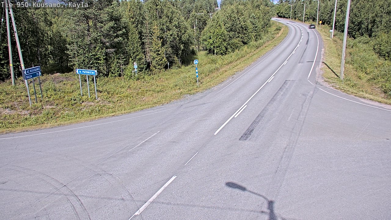 Weather Camera Image Väg 950 Kuusamo, Käylä, Kuusamo, Pohjois-Pohjanmaa