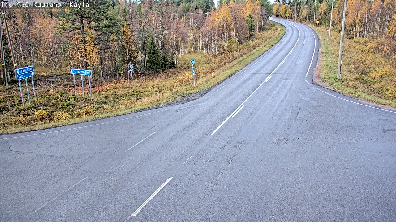 Weather Camera Image Väg 950 Kuusamo, Käylä, Kuusamo, Pohjois-Pohjanmaa