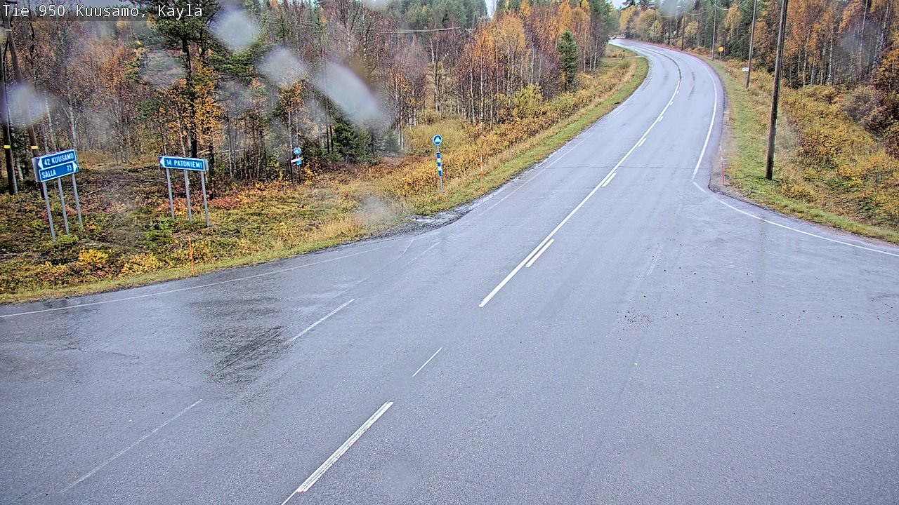 Weather Camera Image Väg 950 Kuusamo, Käylä, Kuusamo, Pohjois-Pohjanmaa