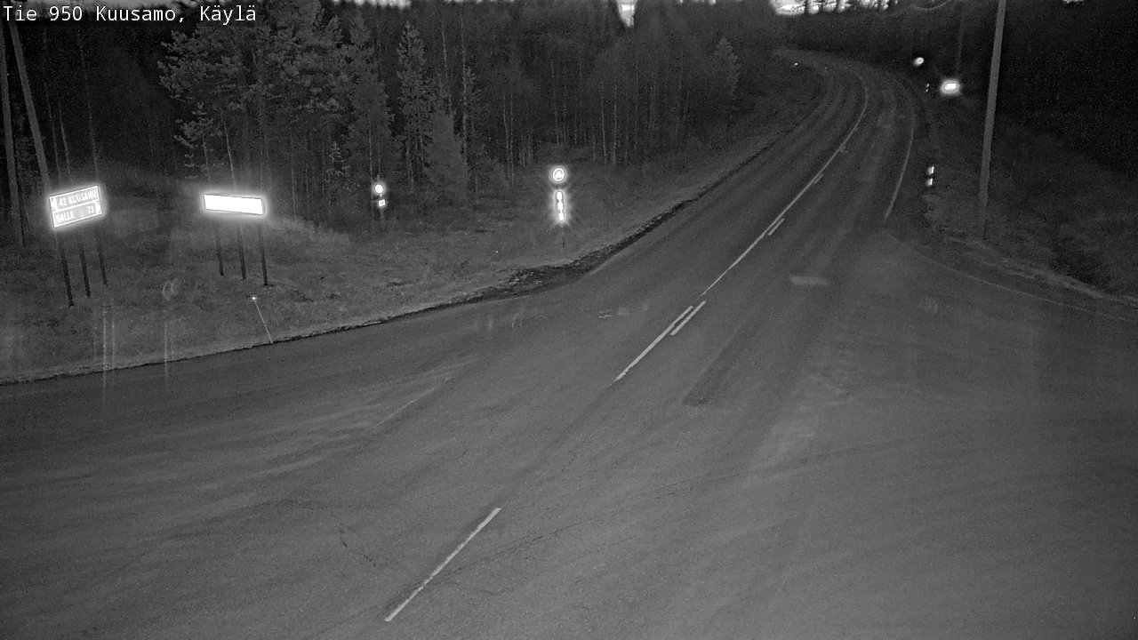 Weather Camera Image Väg 950 Kuusamo, Käylä, Kuusamo, Pohjois-Pohjanmaa