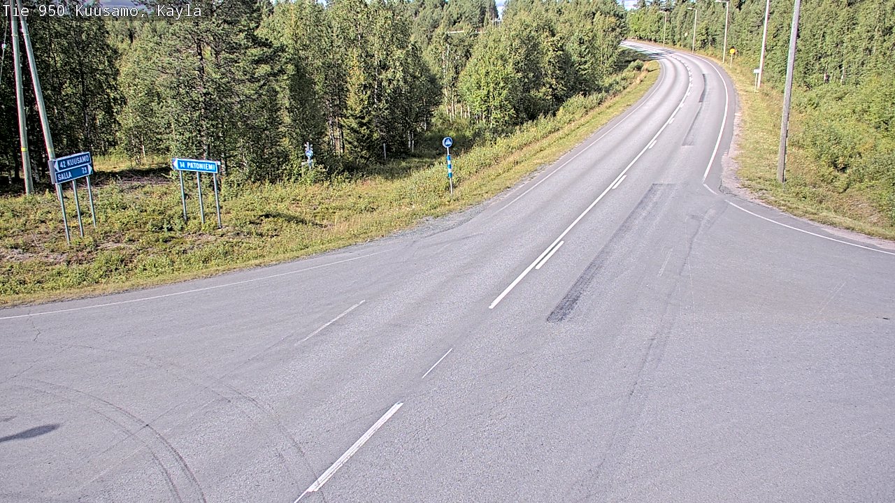 Weather Camera Image Road 950 Kuusamo, Käylä, Kuusamo, Pohjois-Pohjanmaa