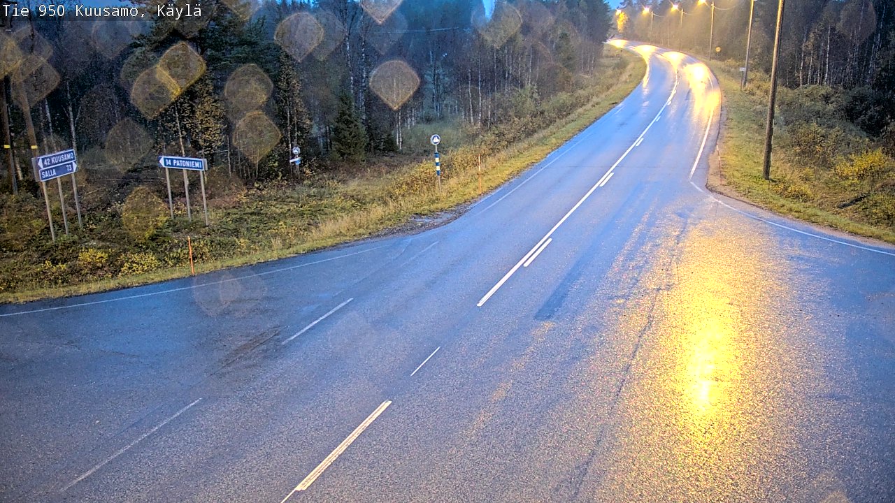 Weather Camera Image Väg 950 Kuusamo, Käylä, Kuusamo, Pohjois-Pohjanmaa