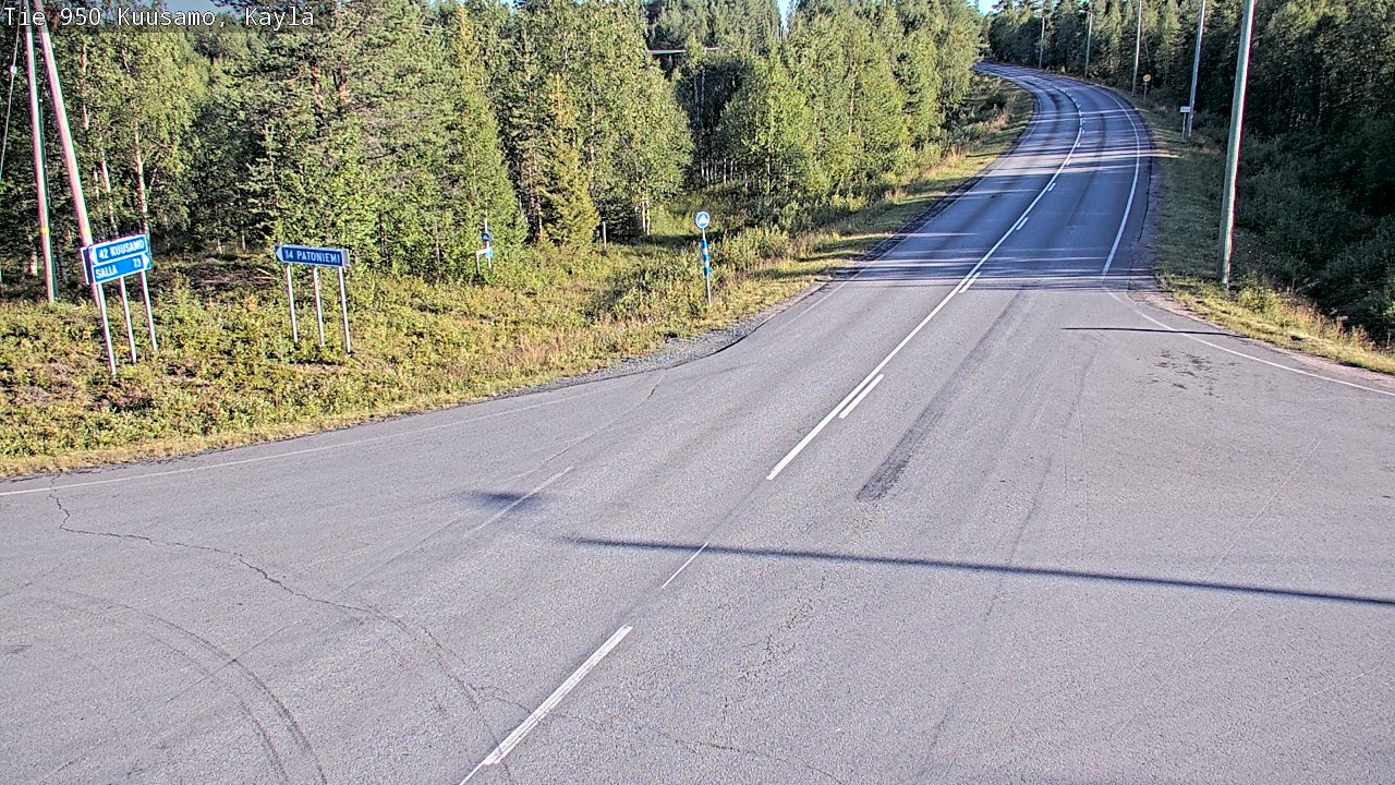 Weather Camera Image Väg 950 Kuusamo, Käylä, Kuusamo, Pohjois-Pohjanmaa