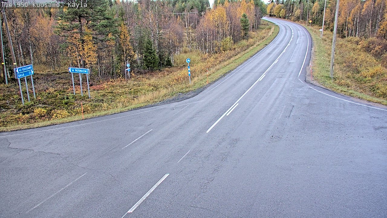 Weather Camera Image Väg 950 Kuusamo, Käylä, Kuusamo, Pohjois-Pohjanmaa