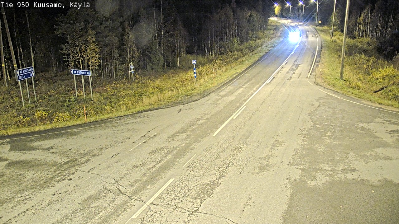 Weather Camera Image Väg 950 Kuusamo, Käylä, Kuusamo, Pohjois-Pohjanmaa