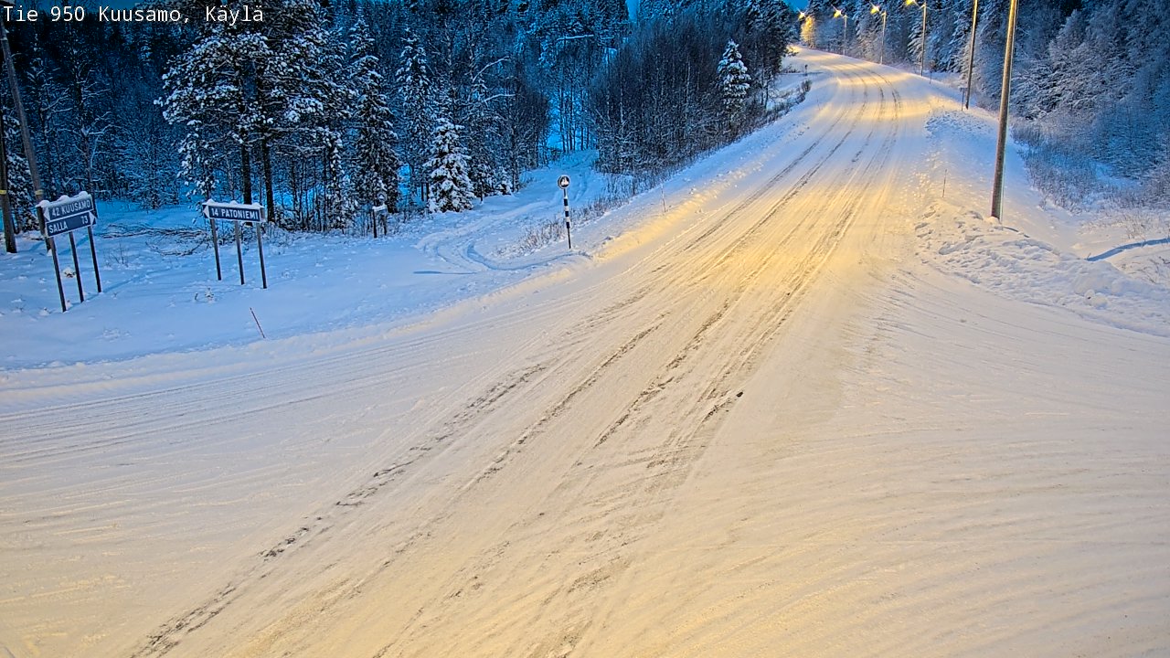 Weather Camera Image Road 950 Kuusamo, Käylä, Kuusamo, Pohjois-Pohjanmaa