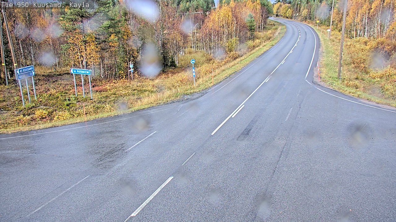 Weather Camera Image Väg 950 Kuusamo, Käylä, Kuusamo, Pohjois-Pohjanmaa