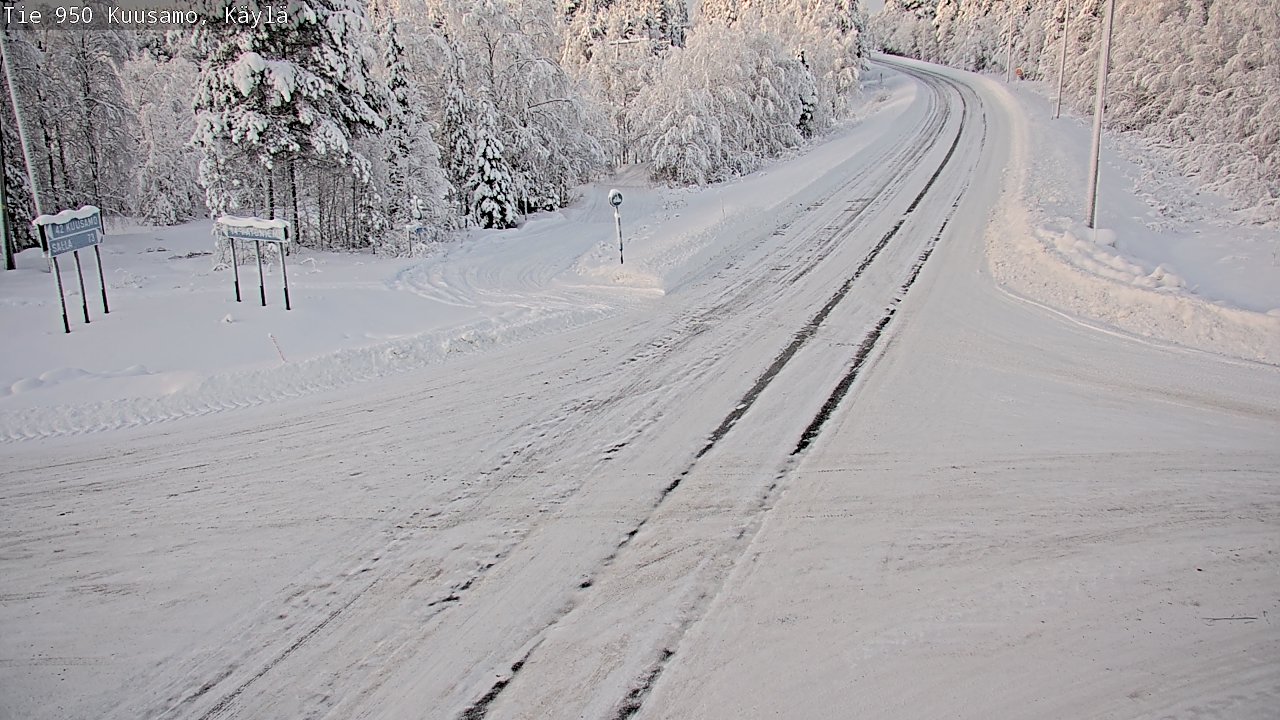Weather Camera Image Väg 950 Kuusamo, Käylä, Kuusamo, Pohjois-Pohjanmaa