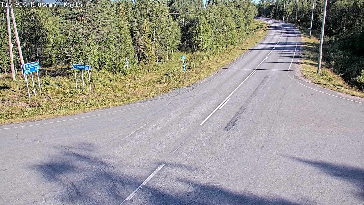 Weather Camera Image Väg 950 Kuusamo, Käylä, Kuusamo, Pohjois-Pohjanmaa