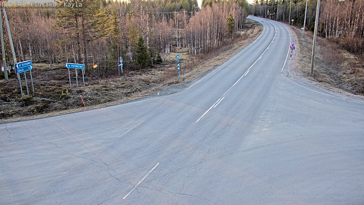 Weather Camera Image Väg 950 Kuusamo, Käylä, Kuusamo, Pohjois-Pohjanmaa