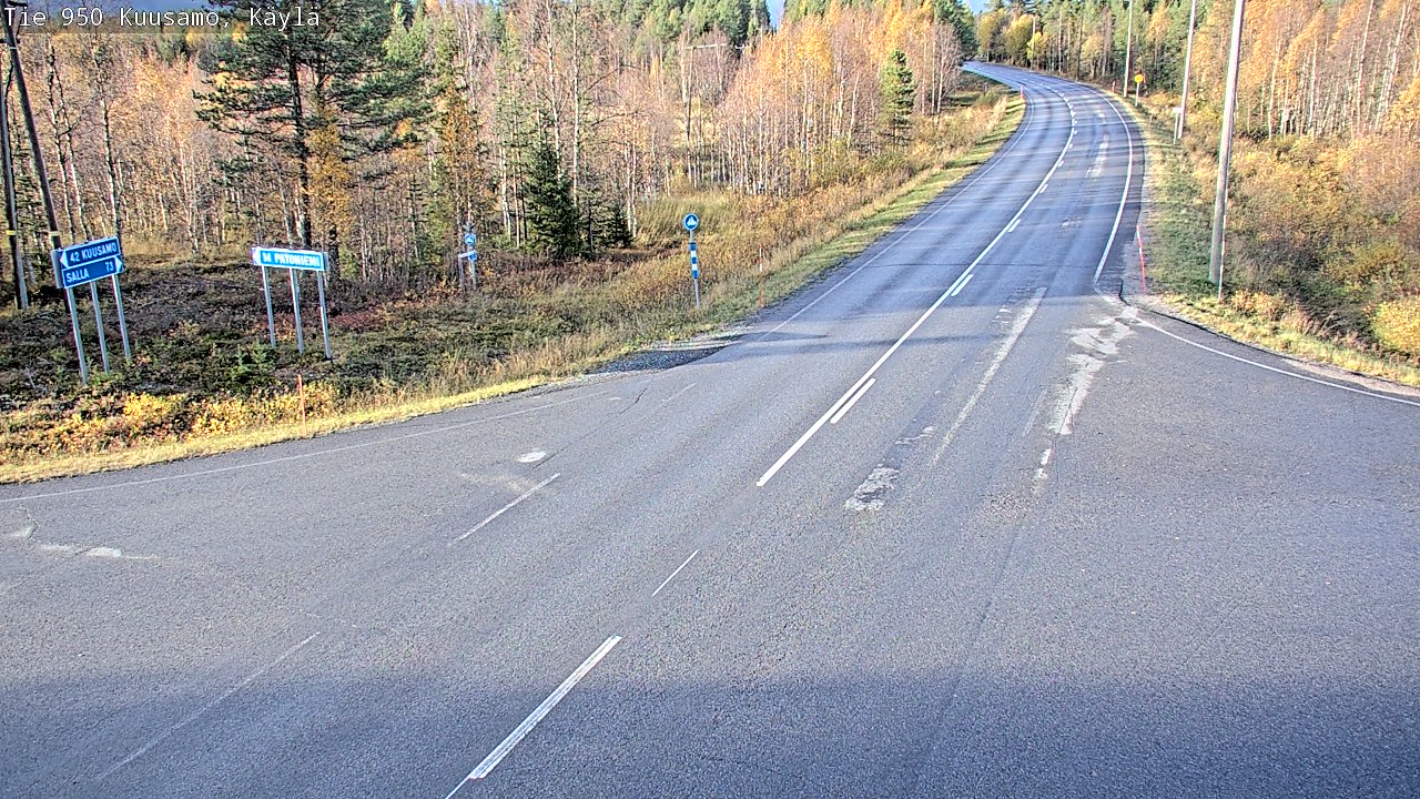 Weather Camera Image Väg 950 Kuusamo, Käylä, Kuusamo, Pohjois-Pohjanmaa