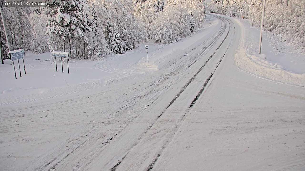 Weather Camera Image Väg 950 Kuusamo, Käylä, Kuusamo, Pohjois-Pohjanmaa