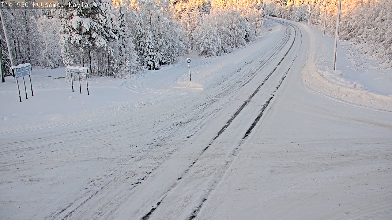 Weather Camera Image Väg 950 Kuusamo, Käylä, Kuusamo, Pohjois-Pohjanmaa