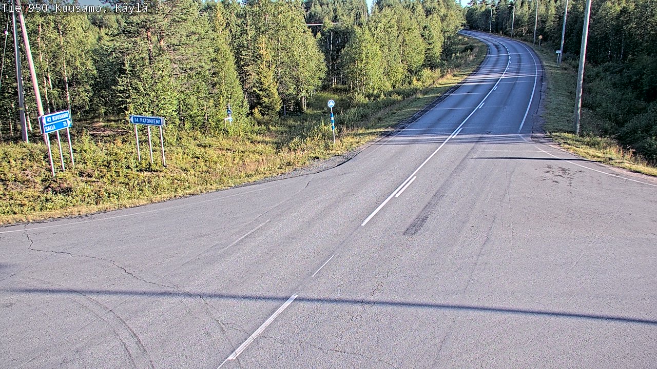Weather Camera Image Väg 950 Kuusamo, Käylä, Kuusamo, Pohjois-Pohjanmaa