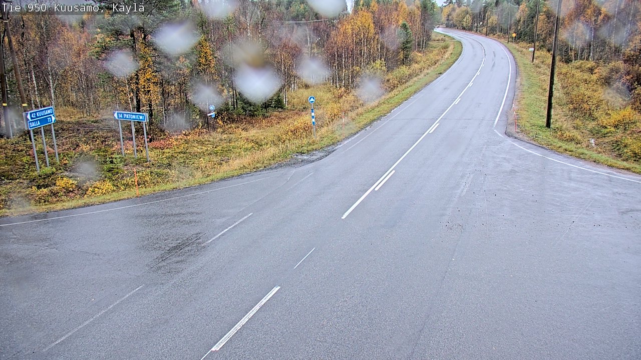 Weather Camera Image Väg 950 Kuusamo, Käylä, Kuusamo, Pohjois-Pohjanmaa