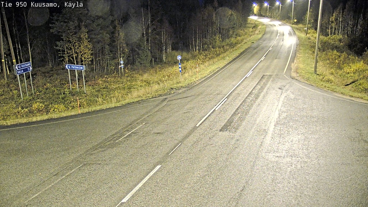 Weather Camera Image Väg 950 Kuusamo, Käylä, Kuusamo, Pohjois-Pohjanmaa