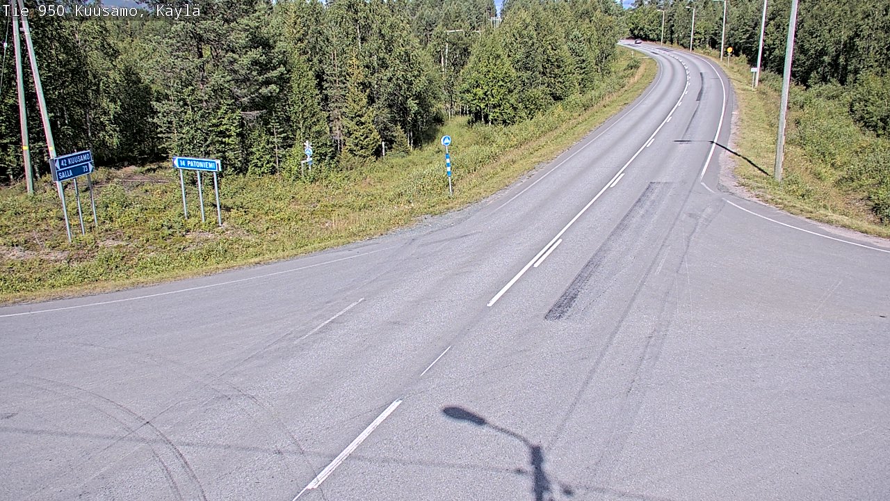 Weather Camera Image Väg 950 Kuusamo, Käylä, Kuusamo, Pohjois-Pohjanmaa