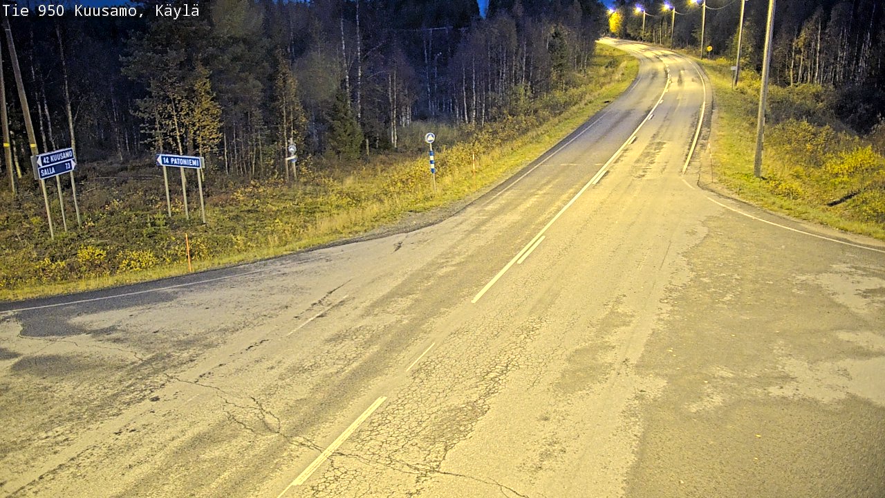 Weather Camera Image Väg 950 Kuusamo, Käylä, Kuusamo, Pohjois-Pohjanmaa