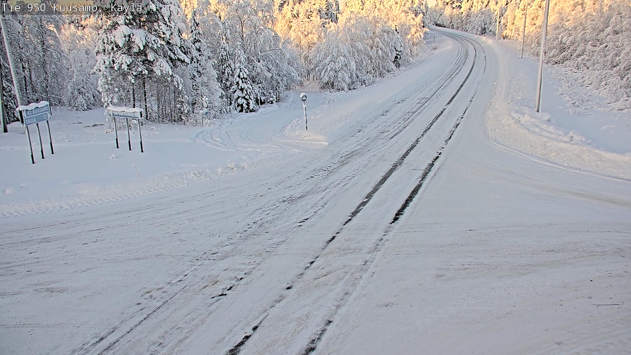 Weather Camera Image Väg 950 Kuusamo, Käylä, Kuusamo, Pohjois-Pohjanmaa
