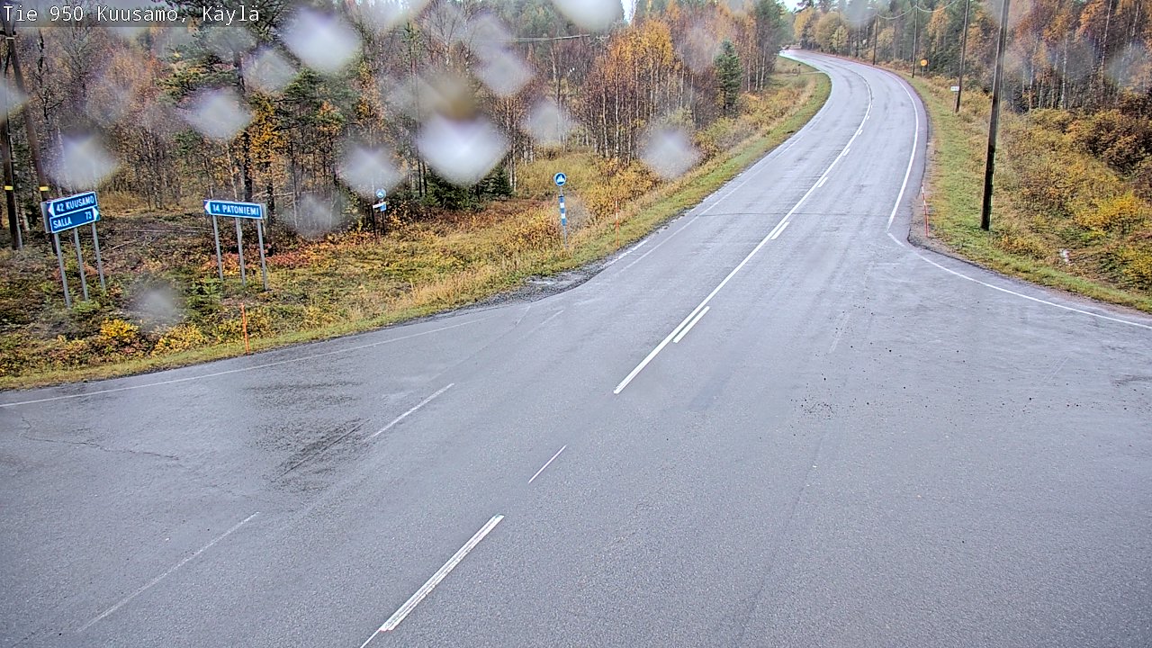 Weather Camera Image Väg 950 Kuusamo, Käylä, Kuusamo, Pohjois-Pohjanmaa