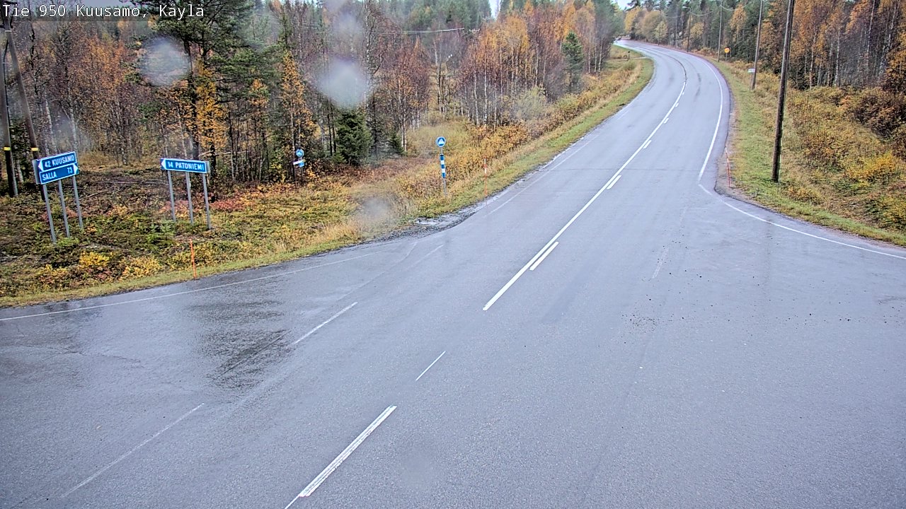 Weather Camera Image Väg 950 Kuusamo, Käylä, Kuusamo, Pohjois-Pohjanmaa