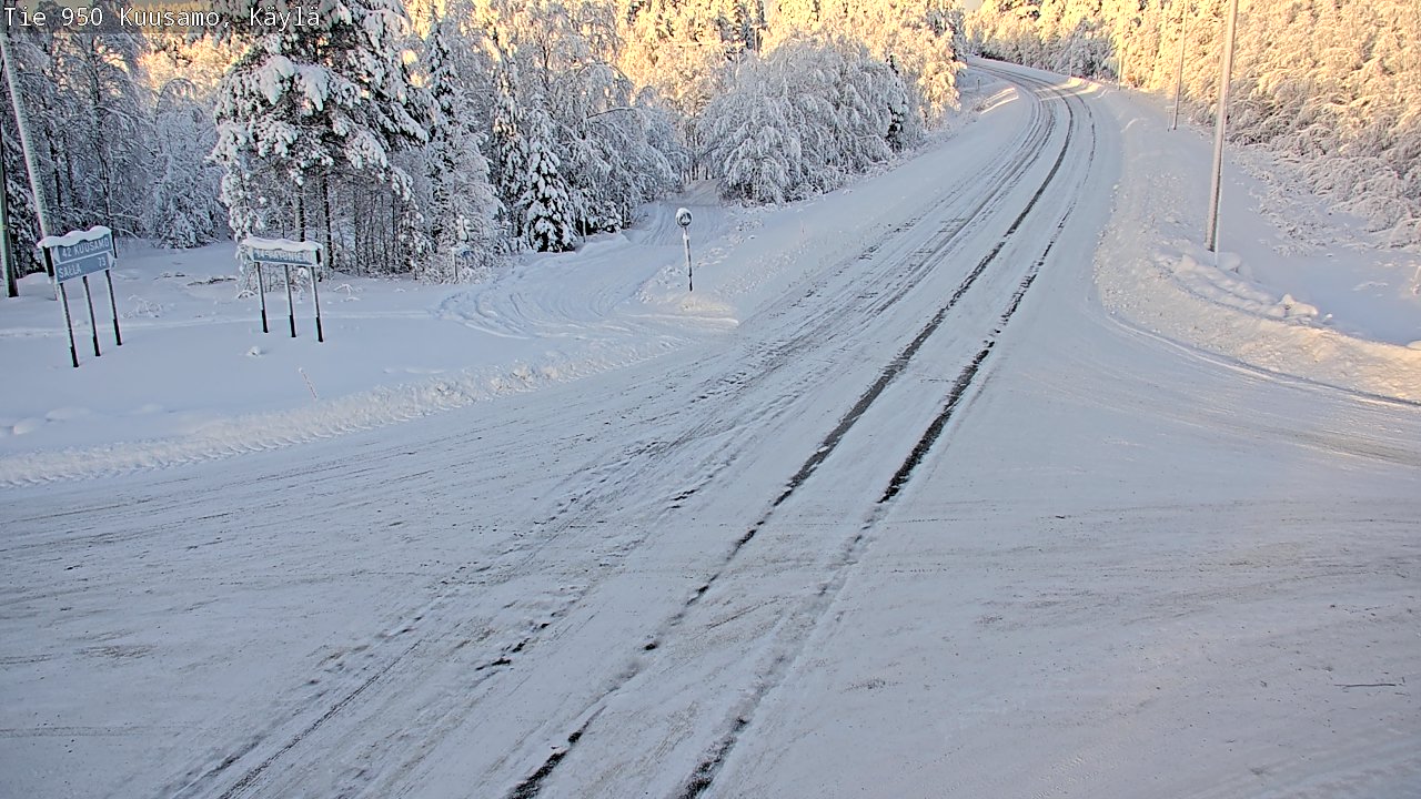 Weather Camera Image Väg 950 Kuusamo, Käylä, Kuusamo, Pohjois-Pohjanmaa