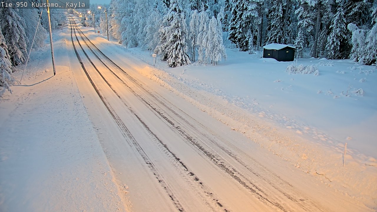 Weather Camera Image Väg 950 Kuusamo, Käylä, Kuusamo, Pohjois-Pohjanmaa
