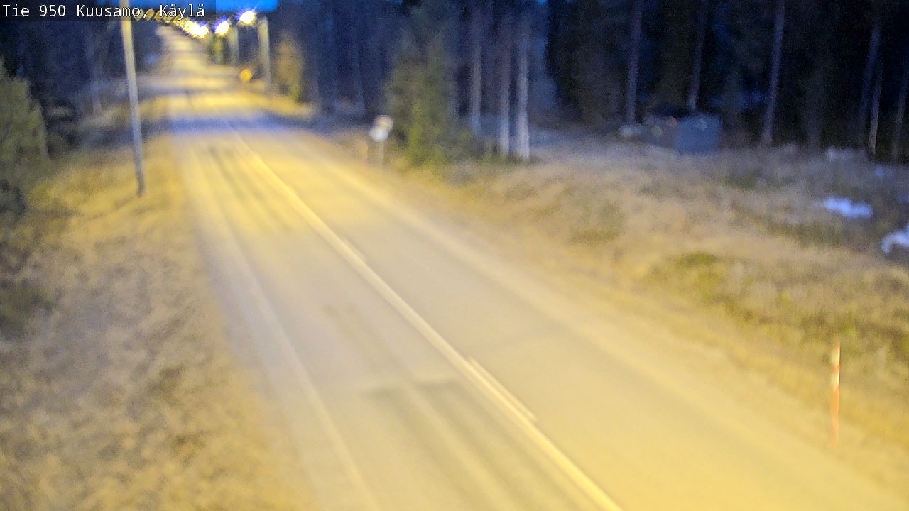 Weather Camera Image Väg 950 Kuusamo, Käylä, Kuusamo, Pohjois-Pohjanmaa