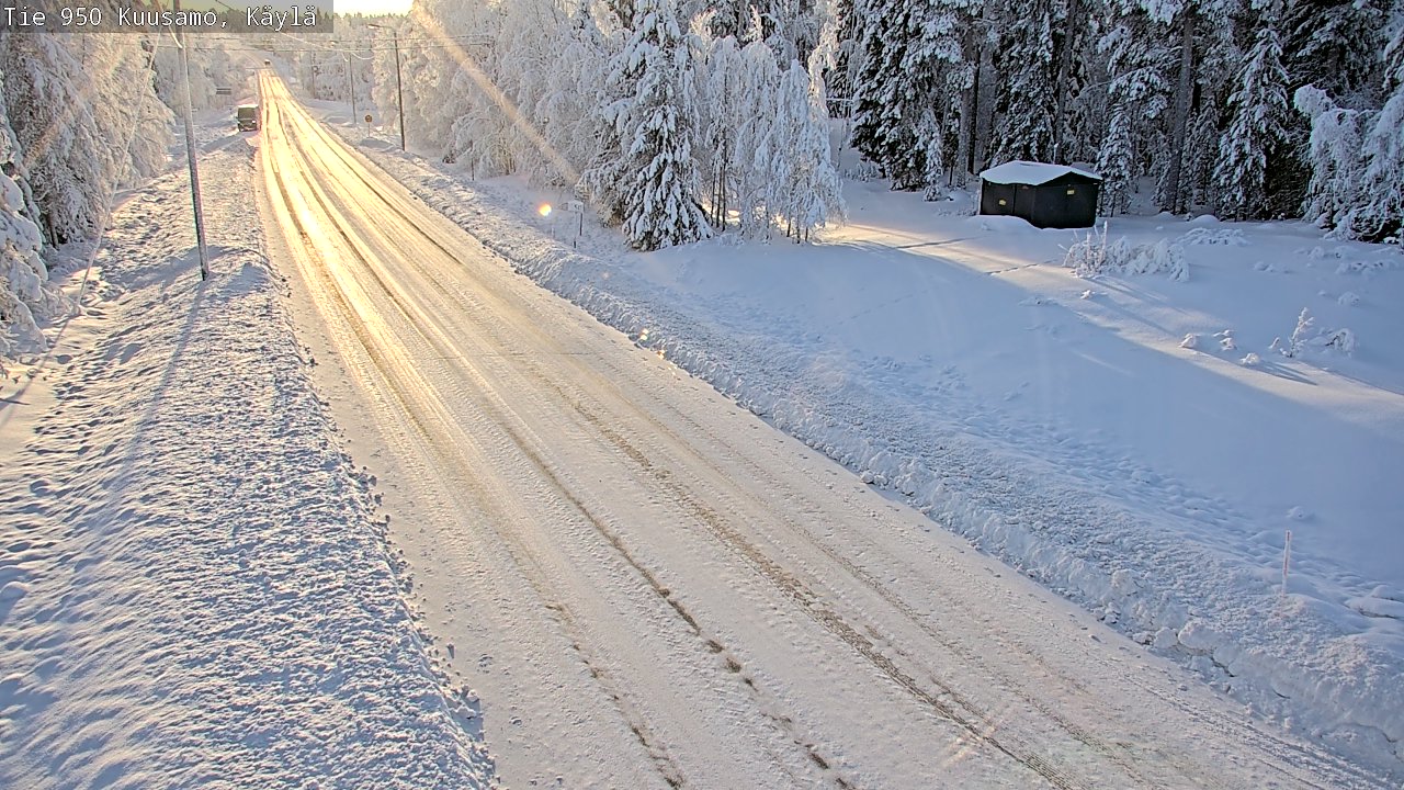 Weather Camera Image Väg 950 Kuusamo, Käylä, Kuusamo, Pohjois-Pohjanmaa